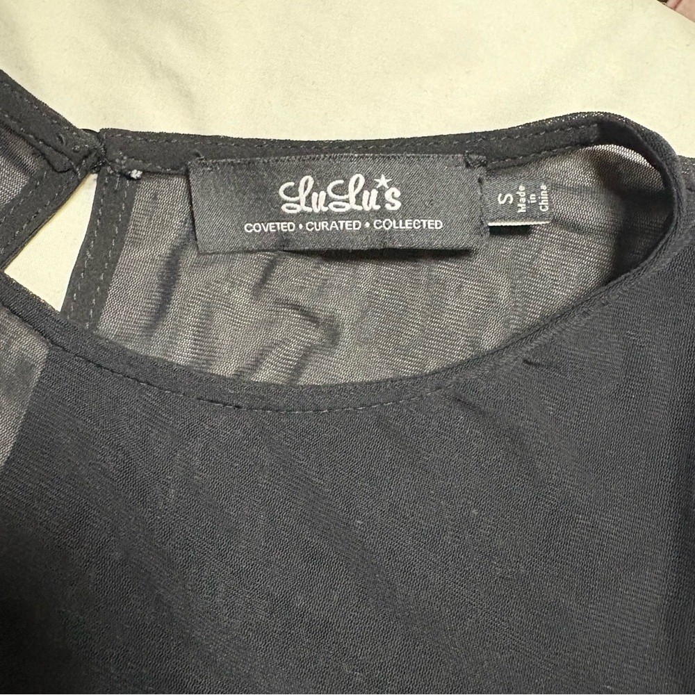 Lulu's Black Ribbed Long Sleeve Bodycon Dress - Picture 7 of 7
